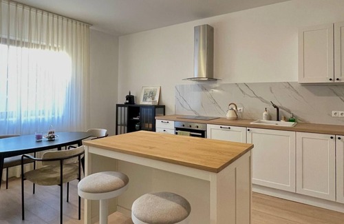 Gersfeld Apartamento | Rhönchalet vacation apartment - apartment/apartment, shower, WC, living room/bedroom