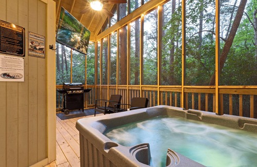 Sautee Nacoochee Cabina | Romantic Cabin near Helen | Hot Tub | Fireplace