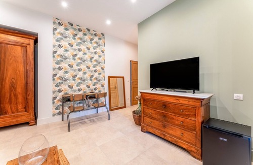 Les Angles Apartamento | Habitación « Gérard » con terraza compartida, jardín compartido y aire acondicionado