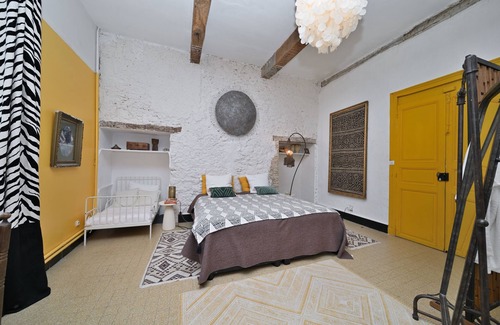 Pech-Luna Casa | Habitación 'Ufri' con piscina compartida, terraza compartida y Wi-Fi