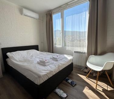 g.k. Strelbishte Apartamento | Rose's apt - NEWLY REFURBISHED, South park, Free Parking, Mountain View, self check-in, close to metro, stores, family-friendly