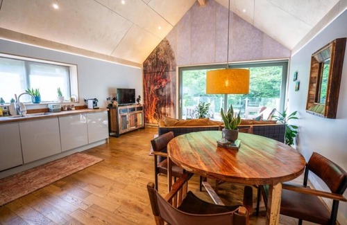 Ammanford Cabina | Rosemary Lodge 2BR + Hot Tub & Sauna Sleeps 4