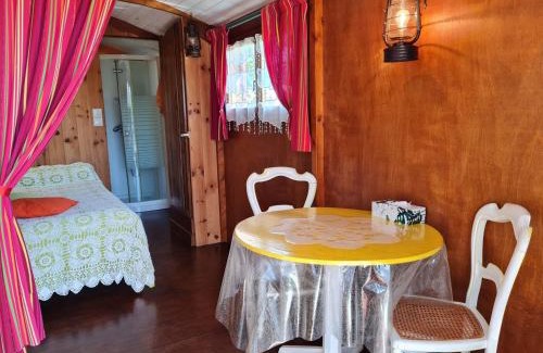 Bonnee Cama Y Desayuno | Roulotte Esméralda: Séjour insolite au cœur de la nature, climatisée, parking privé, prêt de vélos - FR-1-590-502