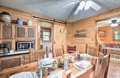 Ennice Cabina | Rustic Cabin w/ Patio & Pond on Blue Ridge Parkway