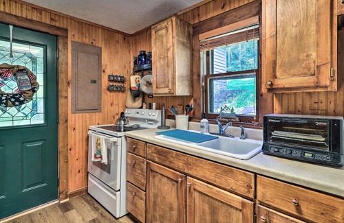 Ennice Cabina | Rustic Cabin w/ Patio & Pond on Blue Ridge Parkway