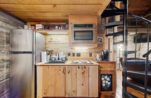 Hendersonville Cabina | Rustic Mountain Cabin with private gas grill and outdoor living space