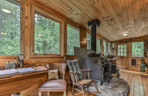 Ellijay Cabina | Rustic River Cabin, trout fishing, dog loving, beach area on secluded 8.5 acres!