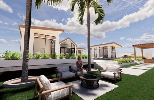 Farmer's Hill Villa | Sandcliffe Villa, 6,000sf - Close to Airport & Town w/ enclosed poolside kitchen