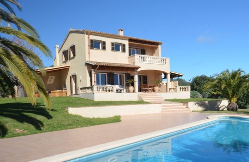 Manacor Casa | Vista al mar finca cerca de Porto Colom, 8 pers., Maravillosa piscina u. Jardín, WIFI