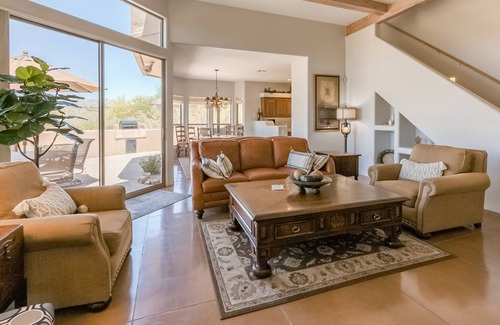 Carefree Casa | Secluded dog-friendly home with private patio, gas grill, mtn views, fireplace