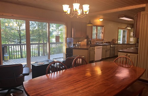 Delton Casa | Secluded family-friendly lake house in the woods