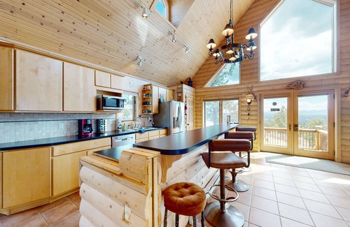 Florissant Casa | Secluded home on 5 acres with great mountain views, decks, wood stove & W/D