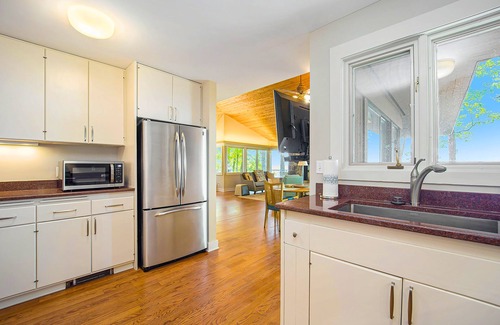 Harbor Springs Casa | Secluded lake-view home with large deck, private gas grill, AC