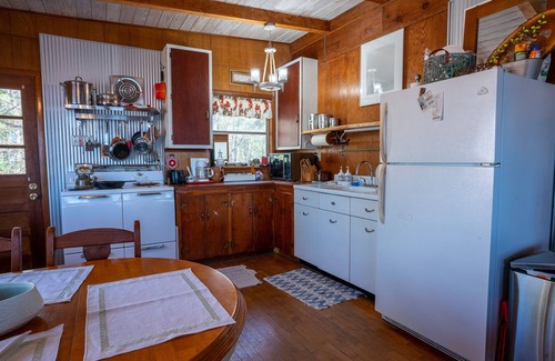Foley Cabina | Secluded waterfront fishing cabin, boat dock, pier, sunsets, boat to beach