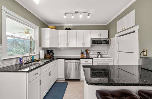 Weaverville Casa | Serenity Views Retreat -- Hot Tub, Creek, 2 King beds, Dogs, on 4 acres!