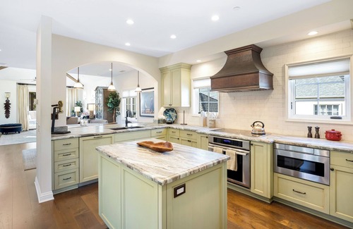 Seal Beach Casa | Seventh & Shore | Stylish Seal Beach Home w/ Elevator, Fireplace + Bold Design