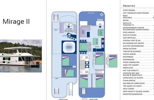 Lakehead Alquiler De Eote | Shasta Marina en la casa flotante Packers Bay Mirage II