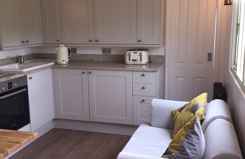 Alcester Casa | Shepherds View en Oaks Barn Farm con bañera de agua salada opcional nr Stratford.