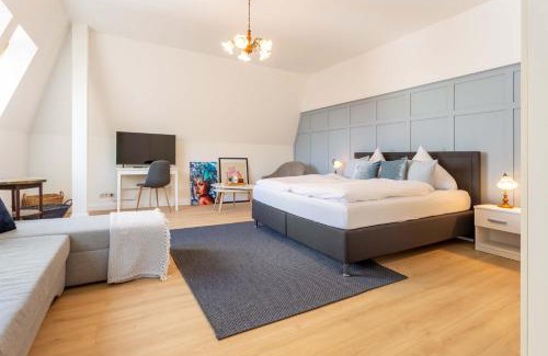 Crimmitschau Apartamento | Smiles Homes Appartement 52m2 im Hotel Mauritius - Privatparkplatz kostenfrei, Frühstück buchbar, direkt im Zentrum