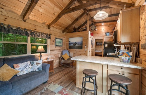 Bryson City Cabina | Smoky Mountain Mist, Tiny Home, Custom Log Cabin, Great Smoky Mountains
