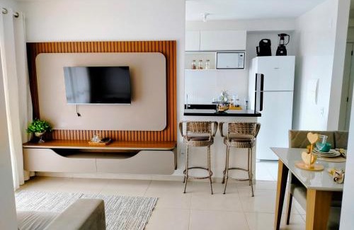 Aruanda Apartamento | Sol Prime Aracaju, 2 quartos com ar , varanda e vista para piscina, conforto a 6 minutos da Praia Aruana Prime Residence