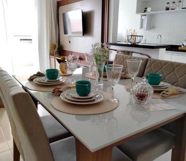 Aruanda Apartamento | Sol Prime Aracaju, 2 quartos com ar , varanda e vista para piscina, conforto a 6 minutos da Praia Aruana Prime Residence