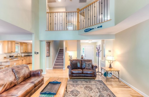Blue Water Casa | Spacious lake lodge with a private dock, wraparound decks & foosball