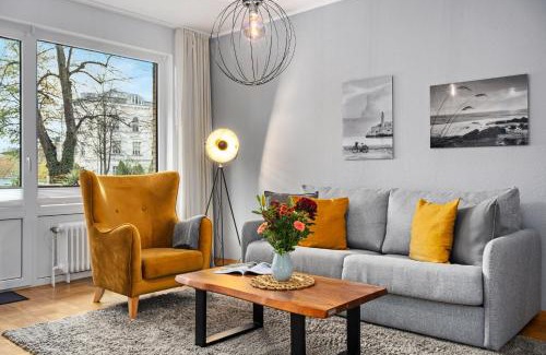 Center Apartamento | Stilvolle Stadtoase, 116 qm, Parkblick, Wassernah, Parkplatz