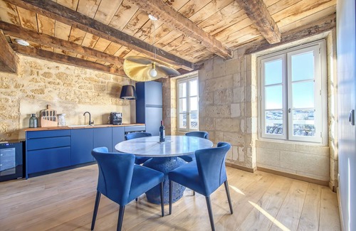 Saint-Emilion Apartamento | Apartamento estudio 'L'escale Bigaroux' con Wi-Fi y aire acondicionado