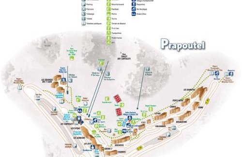 Prapoutel Apartamento | Studio au pied des pistes avec balcon et casier à skis - FR-1-557-86