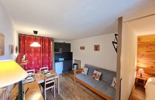 Mont-de-Lans Apartamento | Studio close to the ski slopes, 4ppl, mountain view