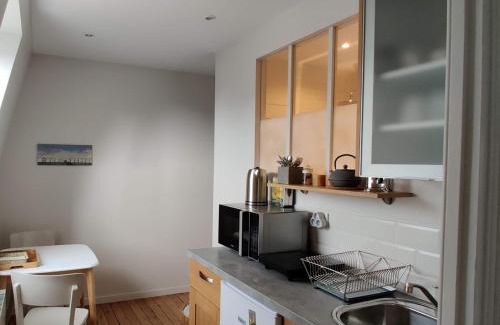 Cayeux-sur-Mer Apartamento | Studio "Gris galet" au 2ème étage, à 200M de la plage