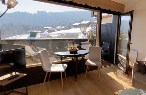 Cordon Apartamento | Studio lumineux avec vue sur le Mont Blanc