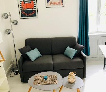 Saint-Ideuc Apartamento | Studio lumineux Saint-Ideuc à 1km de la plage