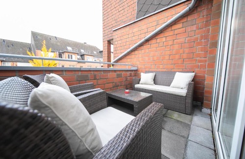 Furth-Sud Apartamento | Studio Shiny - Zentral mit Balkon - Messe - Küche