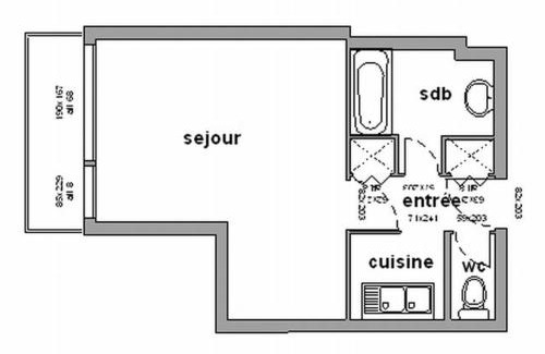 Chamrousse Apartamento | Studio spacieux 2 pers proche pistes, balcon, baignoire - FR-1-340-18
