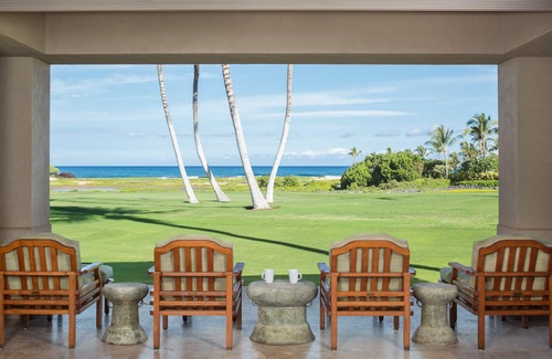 Kaupulehu Condominio | Impresionantes vistas al mar desde el decimoctavo fairway en Hualalai Resort