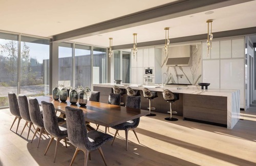 Spring Creek Ranch Casa | Stunning over 11K sq ft NEW modern glass 6-bed 9-bath estate in Jackson Hole