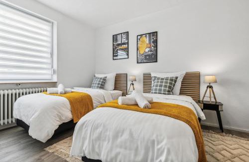 Homburg Apartamento | Stylish Family & Business Apartment in Homburg - nahe Uniklinik - ruhig gelegen - 3 SZ - bis zu 6 Pers - Balkon - Badewanne - WLAN 250 Mb - Parkplätze - Self-Check-in