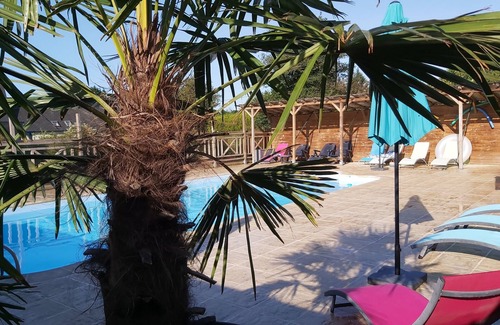 Calorguen Cabaña | Suite- Saint Suliac-Familiar-Baño privado con bañera-Vista al Jardín