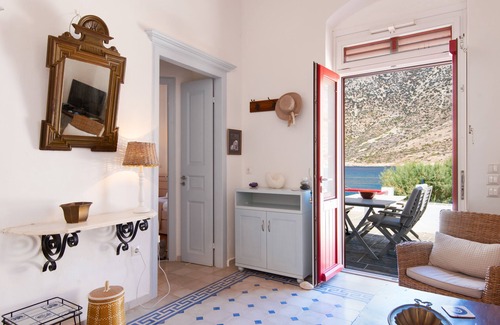 Kamares Casa | Casa de la familia del mar, vista de la puesta del sol, patio de recreo