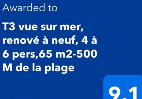 Argeles Plage Apartamento | T3 vue sur mer, renové à neuf, 4 à 6 pers,65 m2-500 M de la plage