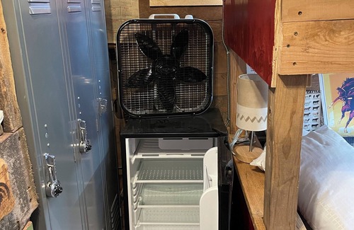 Trumansburg Casa | The Bunkhouse at CrowNestFarm! Communal Bathroom and Kitchenette.