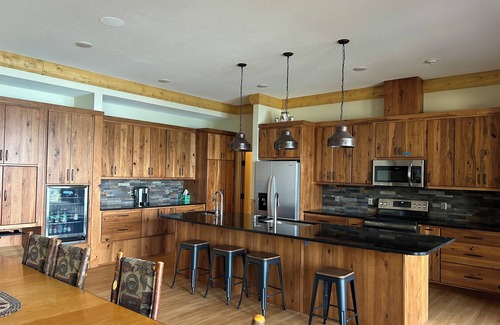 Park Rapids Casa | The Canopy with a wall of windows overlooking Big Sand Lake.