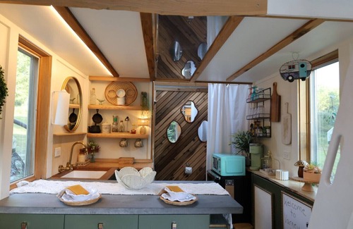 Gilmanton Casa | The Coziest Tiny Home with Mini Cows & Horses!