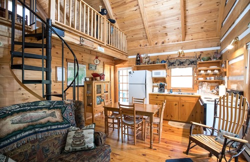 Otto Cabina | Acogedor Dillard Log Cabin en un arroyo de montaña. Pague 6 noches-7ma noche gratis