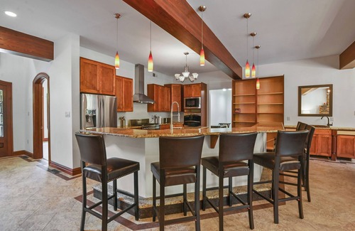 Albrightsville Villa | The Poconos Hideaway Cozy 7BR with Hot Tub & Nature Views