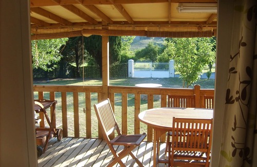 Thoiras Casa | TOP COMFORT Mobilhome 35m² en terreno privado con árboles de 800 M². piscina privada