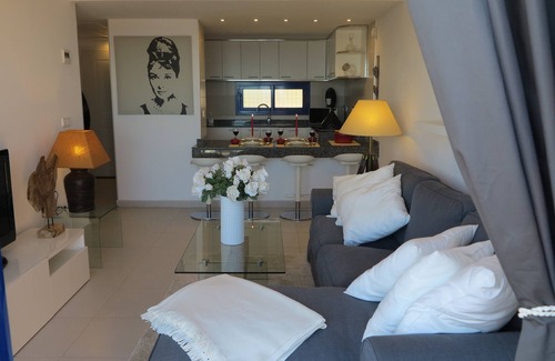 Mojacar Apartamento | TOPLIGGING: ático de lujo, golf, terraza 180 ° fantásticas vistas al mar, Wifi gratuito