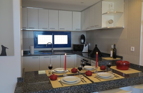 Mojacar Apartamento | TOPLIGGING: ático de lujo, golf, terraza 180 ° fantásticas vistas al mar, Wifi gratuito